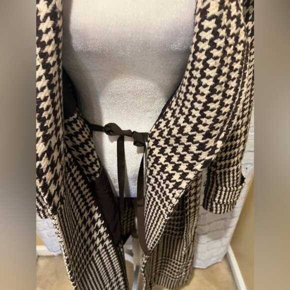 J.Crew Houndstooth Wool Blend Trench Coat Size 6 - $150 - Picture 3 of 9
